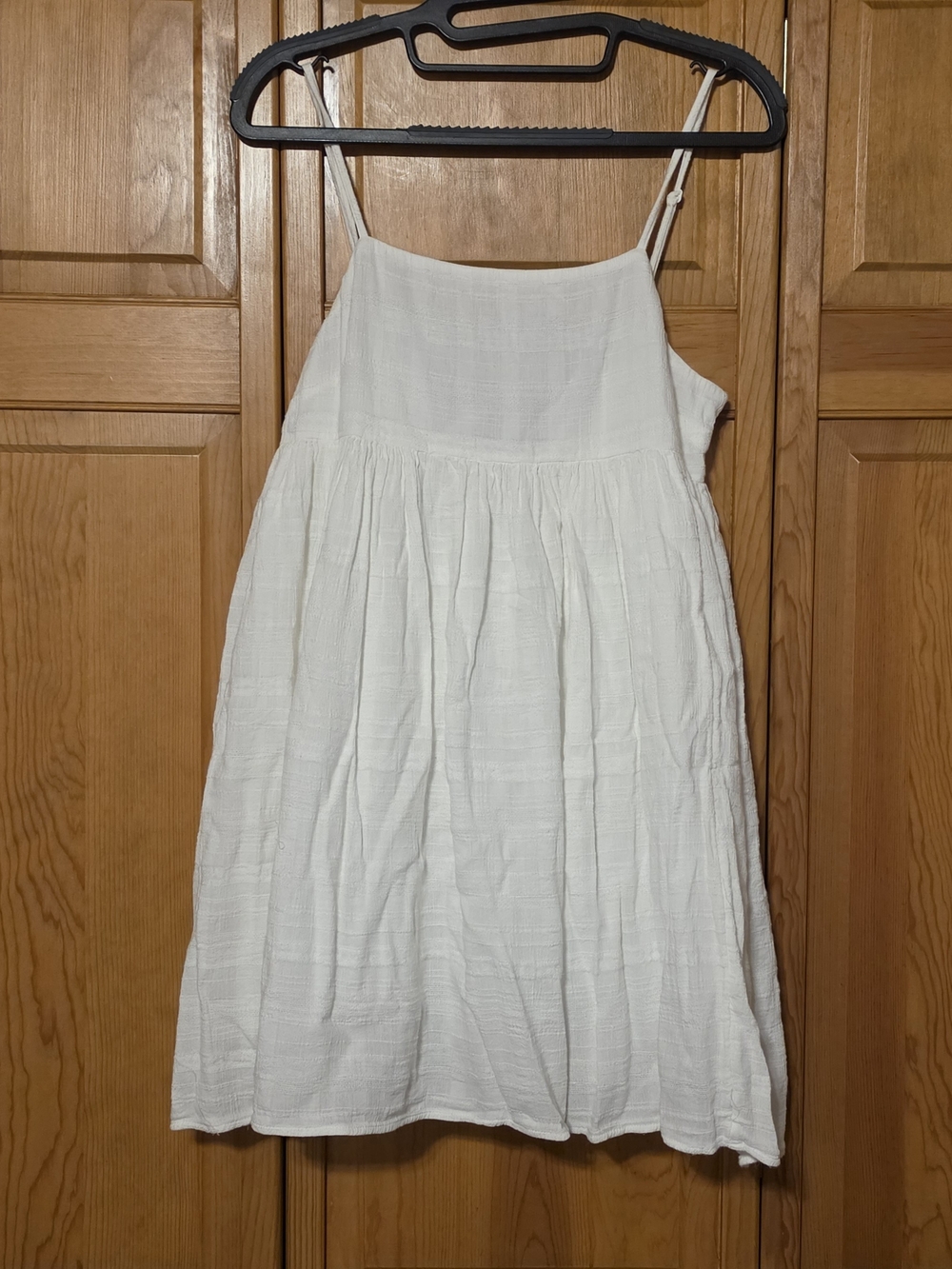 American Eagle Outfitters White Spaghetti-Strap Sundress
